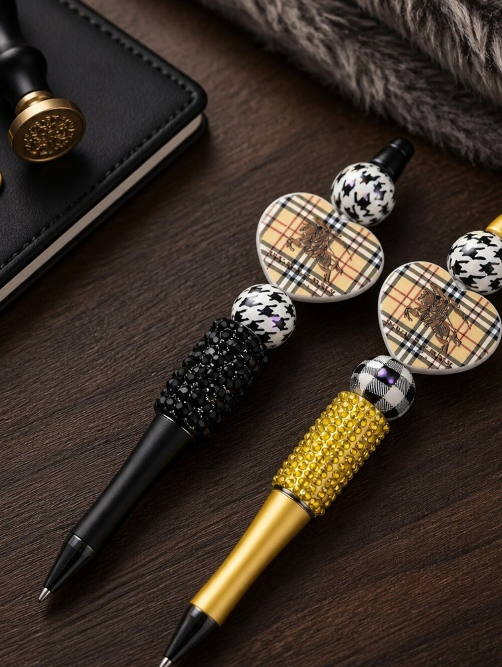 x2 Handcrafted Beaded Pens